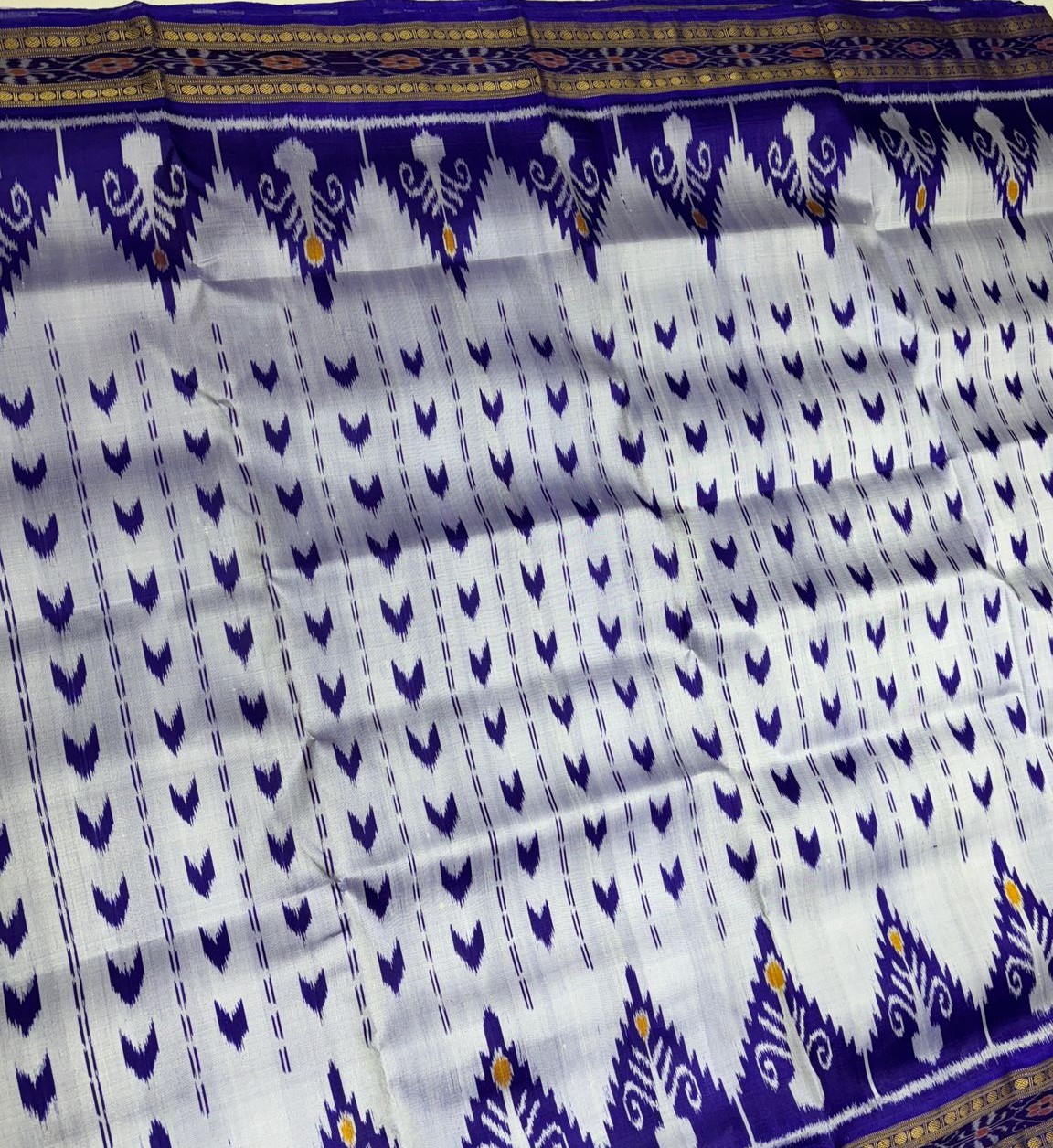 BLUE WHITE saree - Image 3