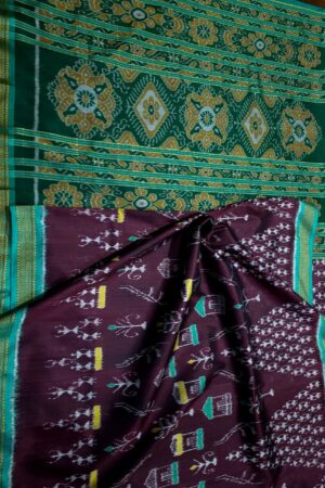 Tribal motif khandua silk saree