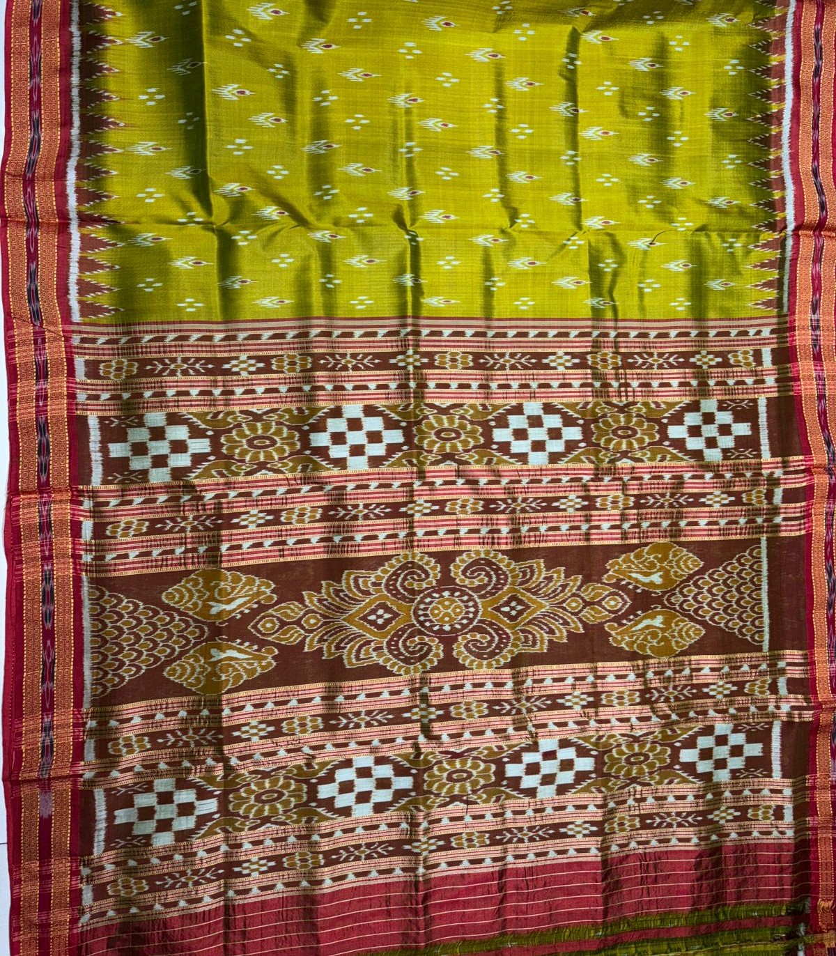 YELLOW RED SAREE - Image 5